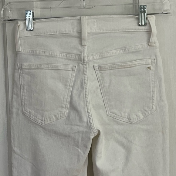 Madewell Mid-Rise Kick Out Jeans Pure White Womens size 24 Minimalist Casual - Picture 8 of 15